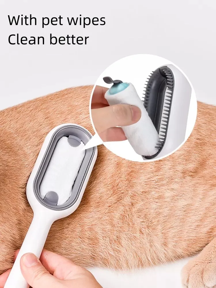 

Cat Comb Self Cleaning Pet Hair Removal Brush Special Wet Wipes To Remove Floating Hair Cat Hair Cleaners Pet Supplies