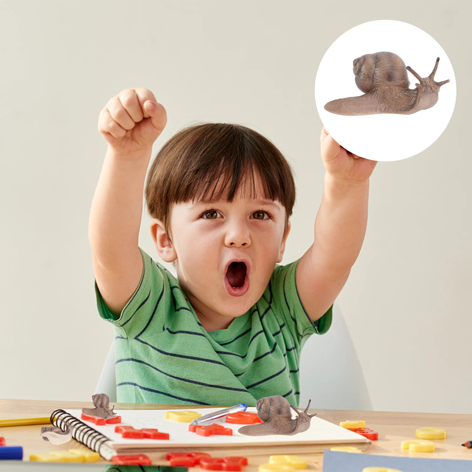 

1pc Micro Landscape Snail Premium Plastic Craft For Bonsai Yard Office Desktop Decoration Coffee Color Garden Statue Ornament