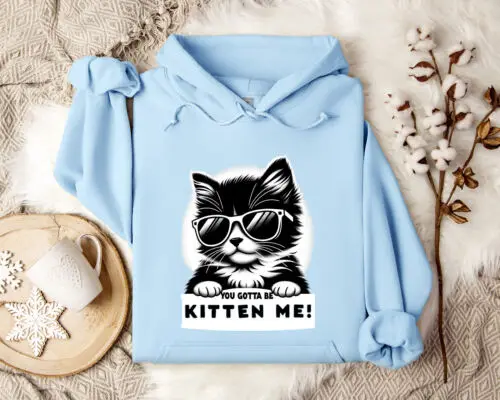 Polarshe Black Cat,Animal Lover, Kitten Me, Funny, Pet Owner, Cat Lover / Sweatshirt