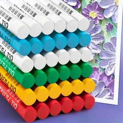 10pcs Monochrome Heavy Color Oil Painting Sticks for Students To Paint Graffiti with Super Soft and Oil-based Brushes Crayon