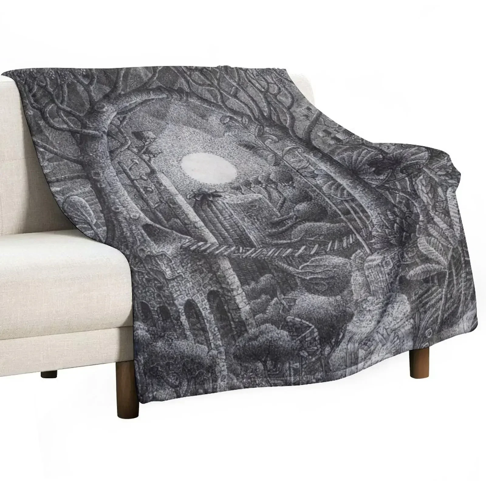 

Full Tree Moon Throw Blanket Blankets Sofas Of Decoration Luxury Brand halloween Blankets