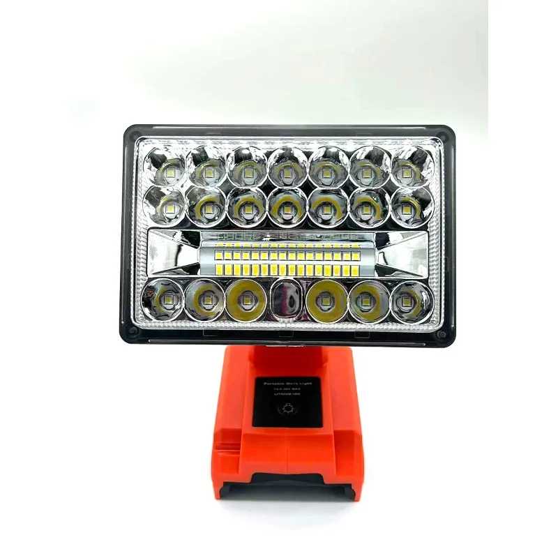 28W LED Work Light with USB Type-C Port Compatible with 18V/20V Batteries for BL1430/48-11-1811/BAT609/BD/CM/P102  for Outdoor