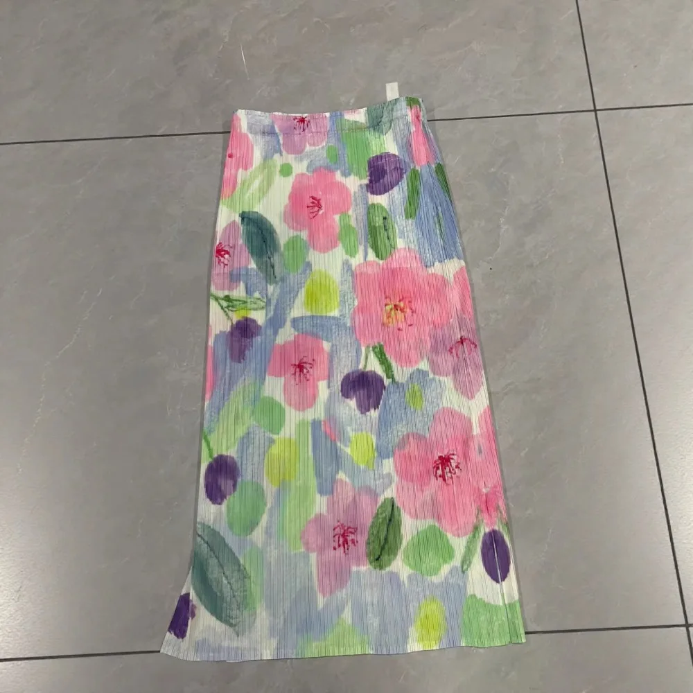 Miyake Pleated 2025 Summer New Pleated Ladies Bustier Pleat Fishtail Fashion Versatile Fold Temperament Printing Skirt