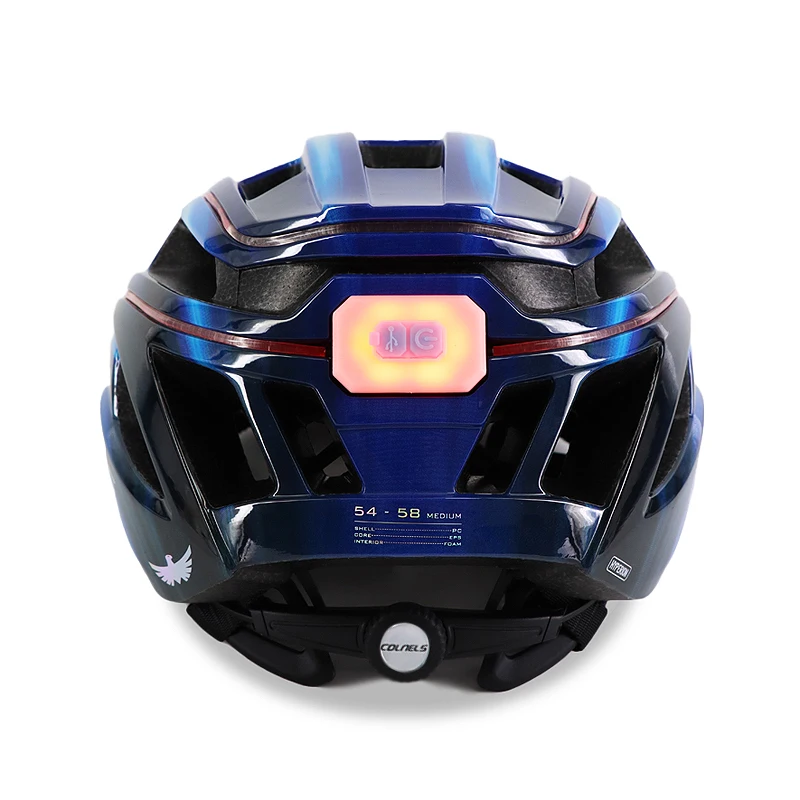 COLNELS Bike Cycling Helmet Rechargeable LED Tail Light Outdoor Riding Sports Racing Bicycle Helmet MTB Road Bicycle Safe Hat