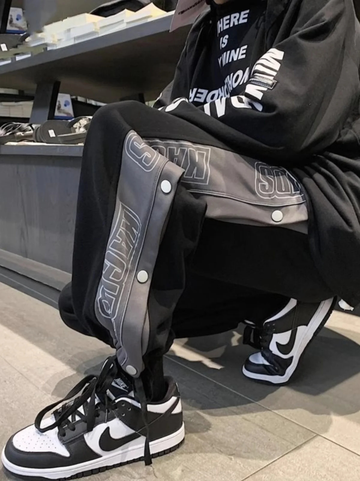 

Мужские повседневные спортивные брюки Extra Large 300 Pou, осенние, на пуговицах, свободного кроя, удобные, длинные