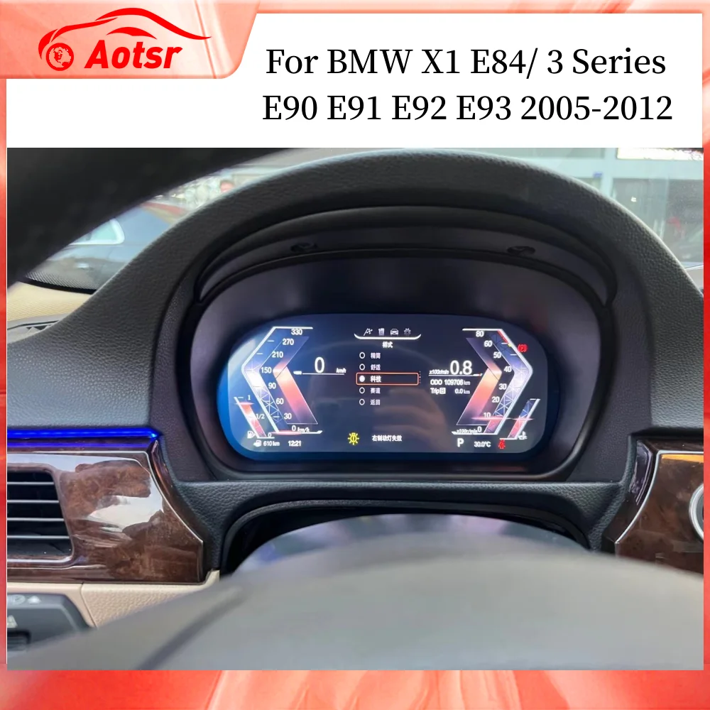 

Для BMW 3 серии E90 E91 E92 E93 2005-2012, X3 E83: Цифровая ЖК-панель приборов, виртуальный кокпит, экран спидометра, приборная панель