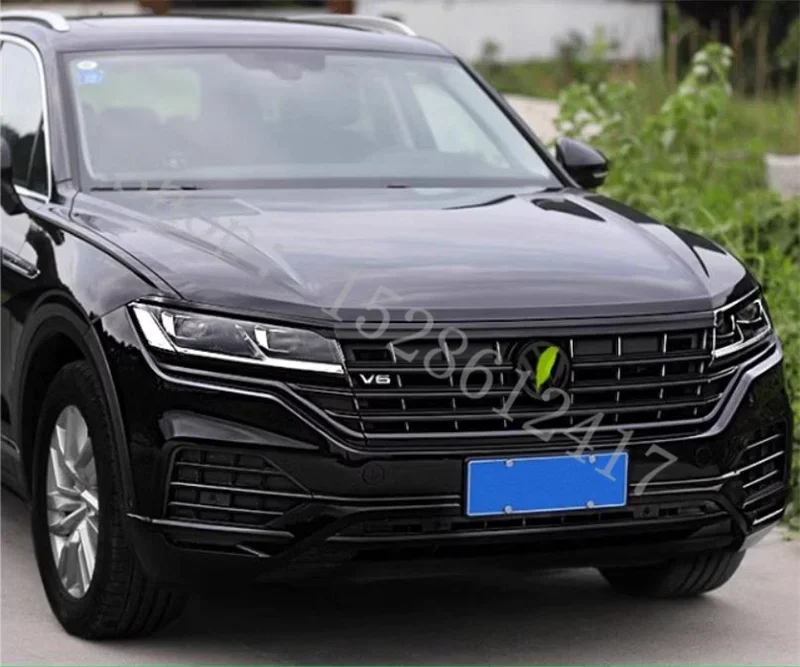 for Volkswagen Touareg 2019 2020 2021 2022 2023 Front Grille Around Trim Racing Grills Trim Bumper Hood Radiator Grill Grille