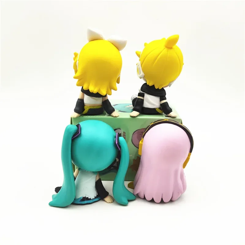 New Hatsune Miku Anime Figure Kagamine Rin Kagamine Len Megurine Luka Gashapon Sleep On Your Shoulder Model Doll Toys Fans Gifts