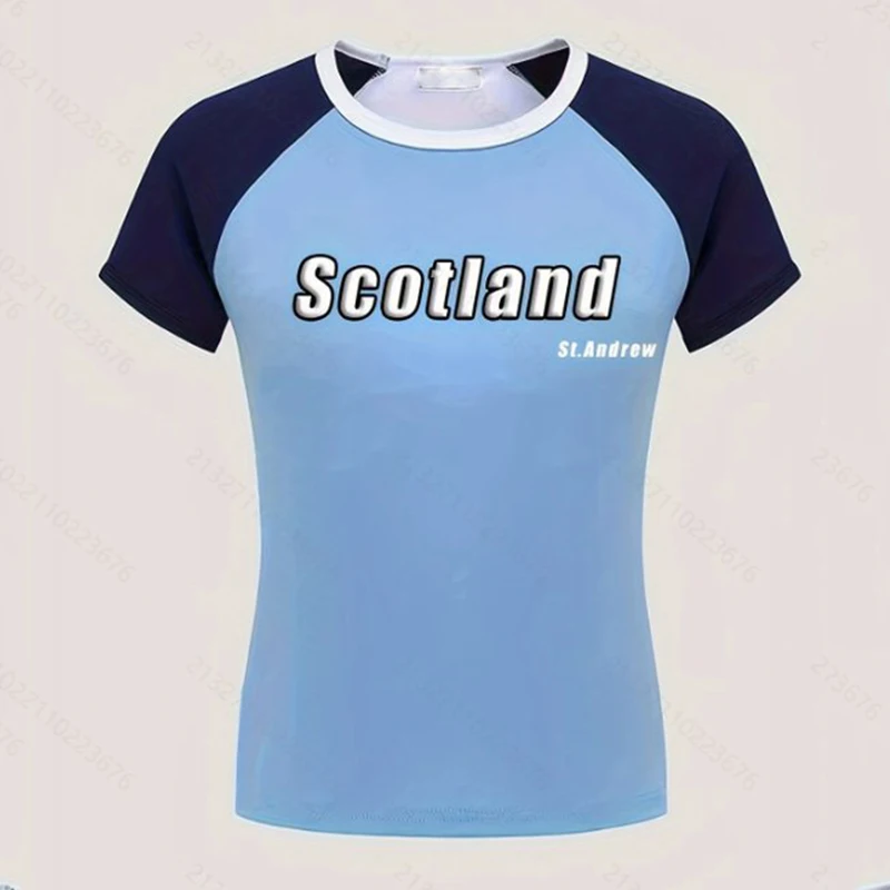 SCOTLAND shaped Graphics Print T-Shirt Tops y2k Women's Letter Print Cute Grunge Tee Vintage Gothic  Fairycore Baby Tee