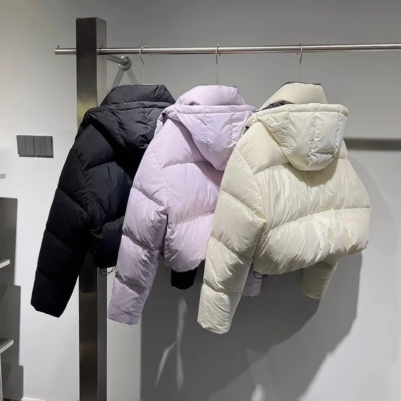 エレ ホワイト フード付き オルト ダウン ジェット レディース 冬用 アウター カクト ブレッド スレ 通勤 ファイオン ポリエステル繊維