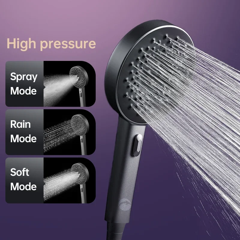 ORIENTAL YUHONG 3Mode High Pressure Shower Head Handheld Large Flow Water Saving Rainfall Massage SPA Spray Bathroom Accessories