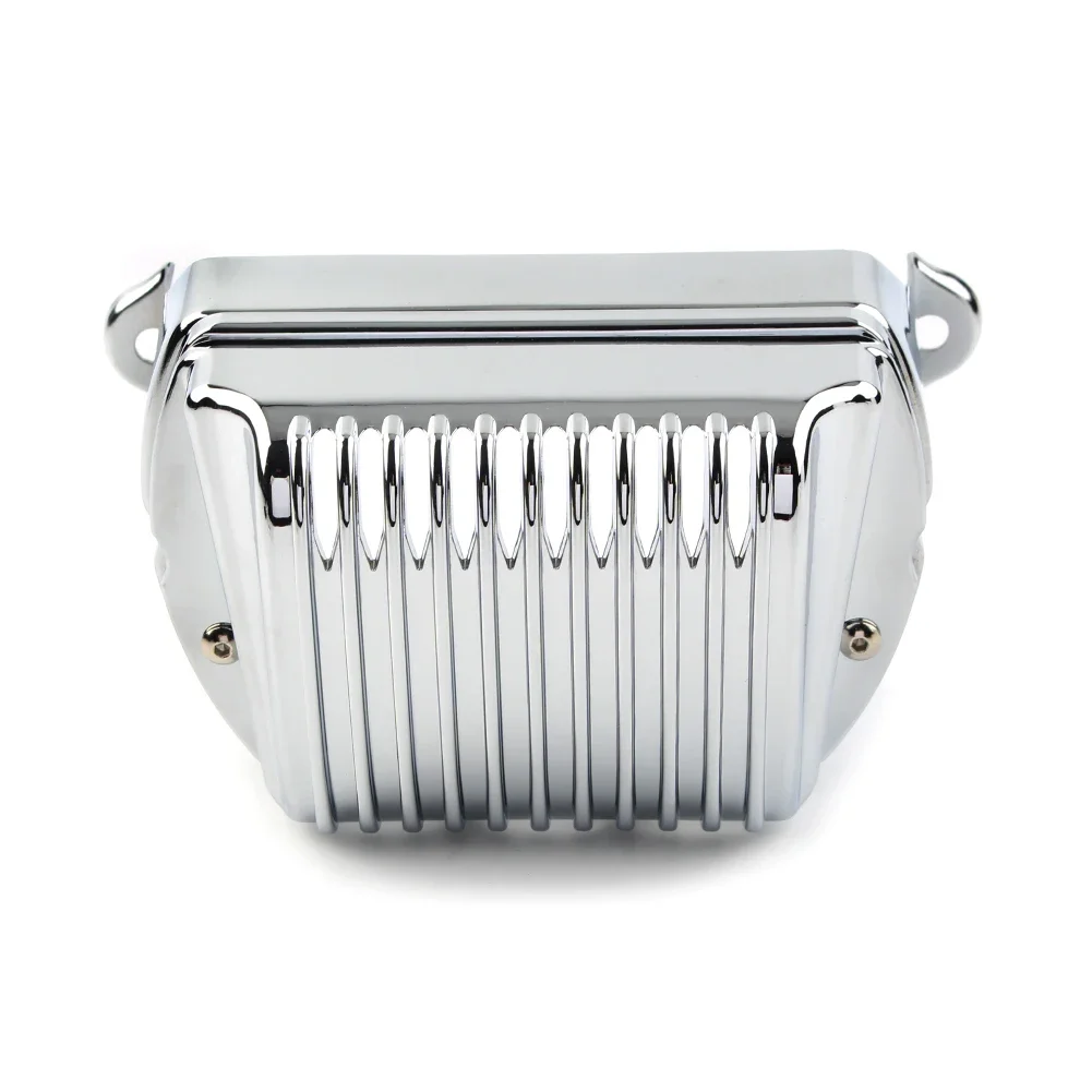 Chrome Motorcycle Front Voltage Regulator Cover Accent for Harley Electra Glides Road Kings 97-11 & Road Glides Street Glides