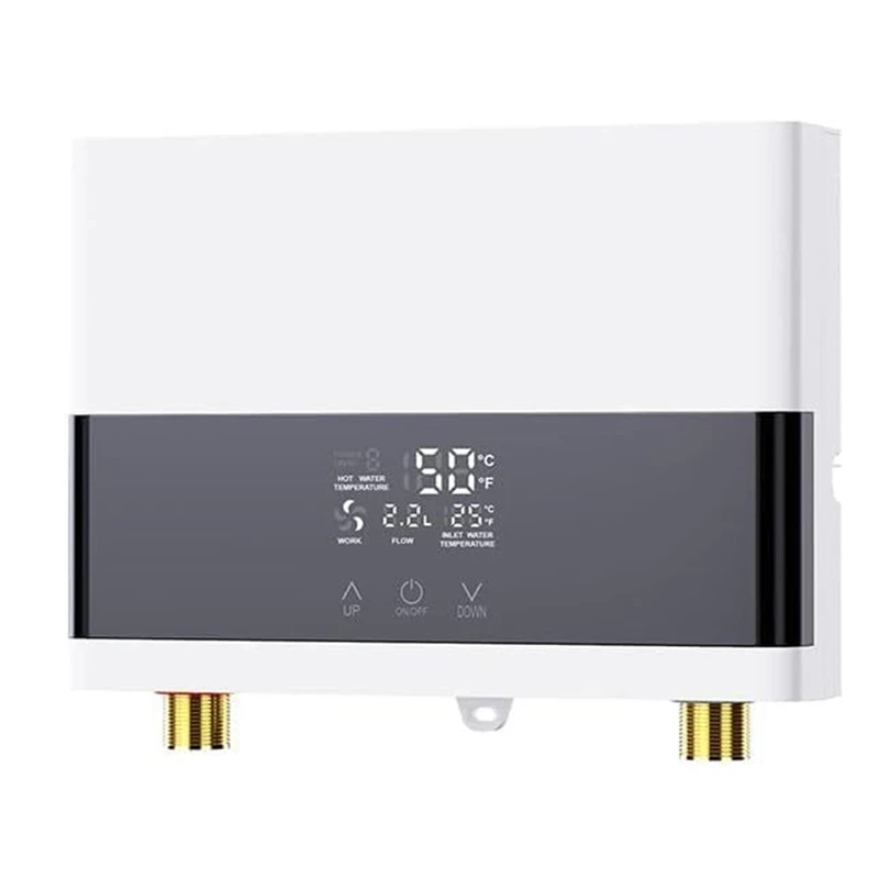 Water Heater Electric,Instant Hot Water Heater With Remote Control,Water Temperature Regulating Valve LCD Touch Screen