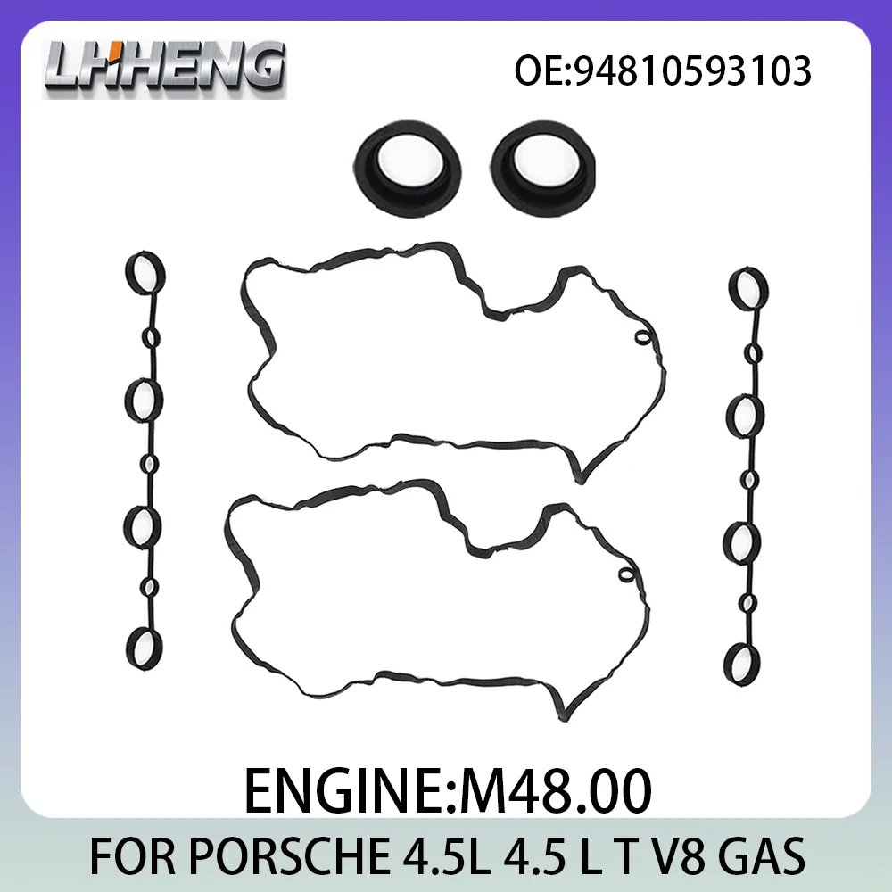 

M48.00 Valve cover gasket FOR PORSCHE CAYENNE 4.5L 4.5 L T V8 GAS 2002-2007 94810593103 94810593205 94810593300 94810593400