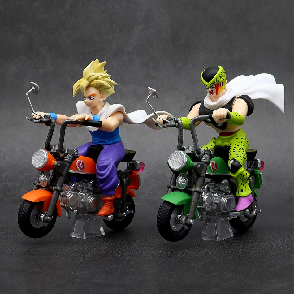 مجموعة شخصيات الرسوم المتحركة لسلسلة الدراجات النارية - Shenron Kuririn Son Goku Vegeta Trunks Super Saiyan PVC لعبة مجسمة هدية