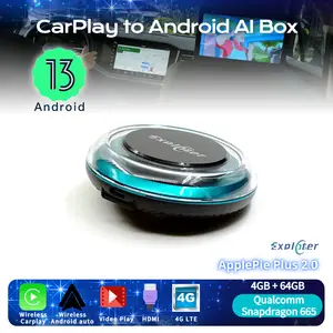 Applepie Wireless CarPlay Car Ai Box Android 13 Qualcomm 4+64G Plug and  Play 4G LTE Youtube Netfix for Benz Audi Nissan Toyot