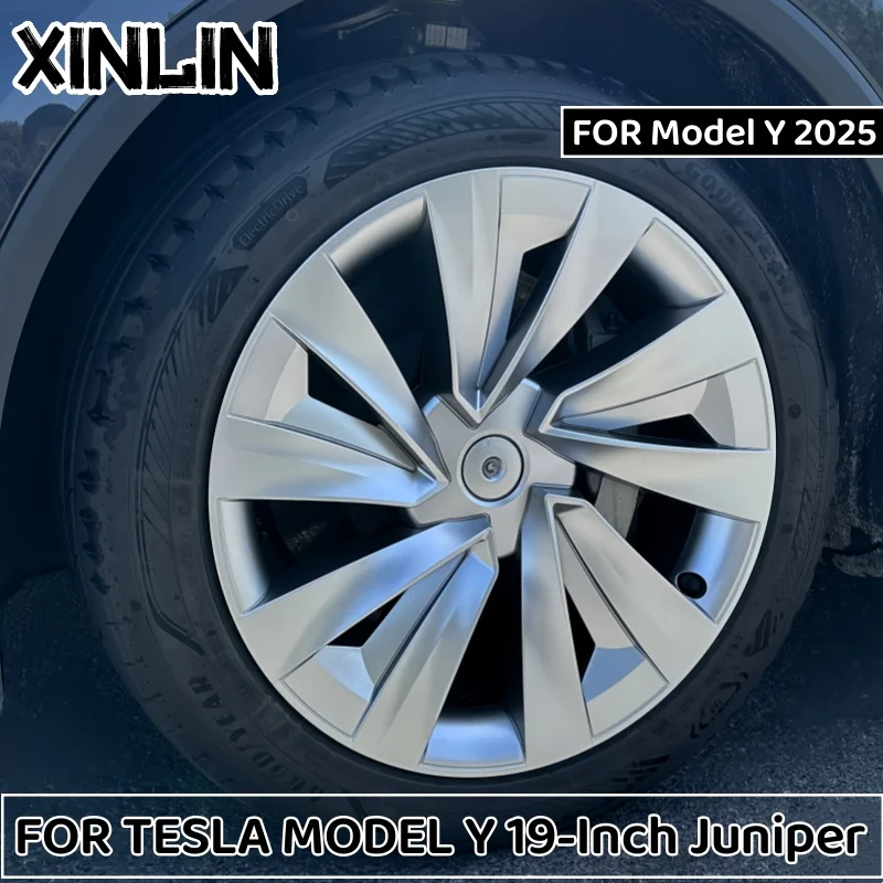 1 / 4 Stück Radkappen für Tesla Model Y 19 Zoll Juniper Auto-Ersatz-Radkappen Radnabenkappen Vollfelgen-Autozubehör – Detail 4