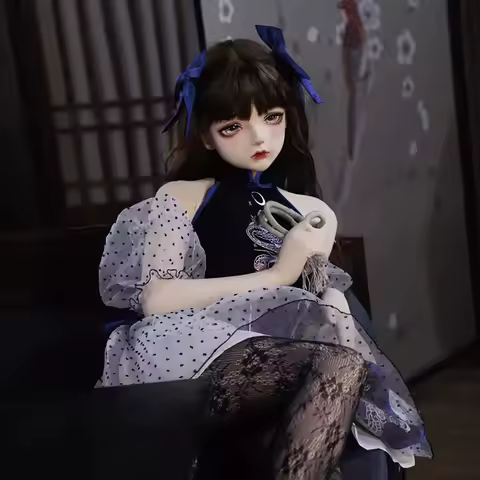 Customized Female Sweet Girl Resin Half Head OR Kigurumi BJD Eyes Cosplay Japanese Anime Role Lolita Mask With Eyes And Wig