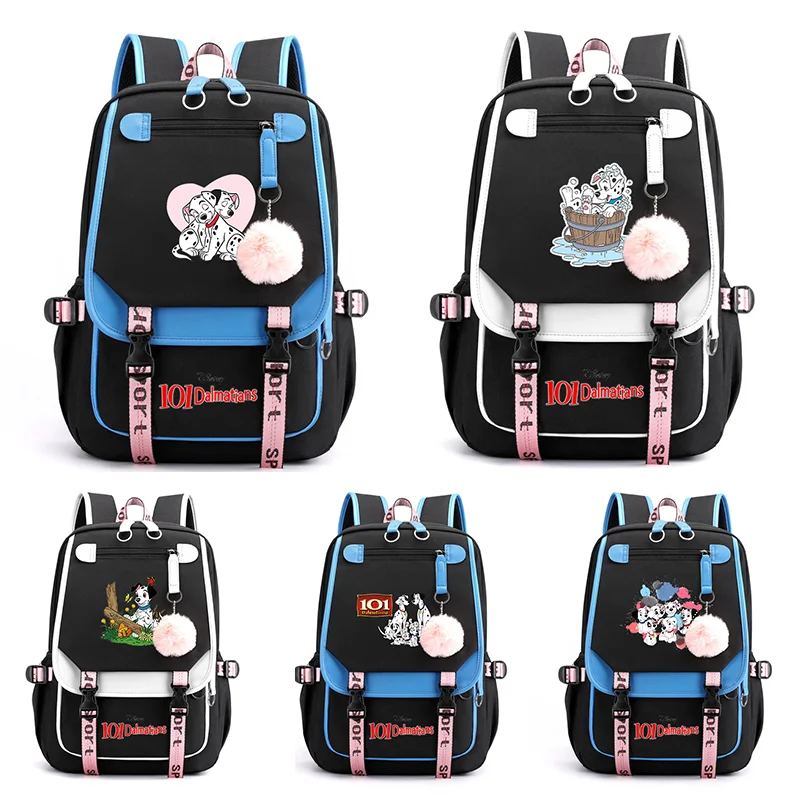 

Disney 101 Dalmatians Backpacks Teenager USB Charging Laptop Backpack Women Men Rucksack Travel Bag Mochila