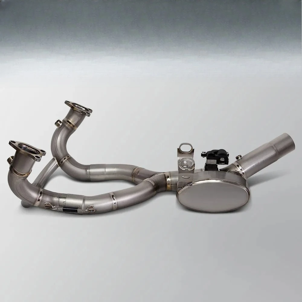 

Motorcycle Exhaust Manifold Titanium 60mm Header Pipe with Electric Controlled Valve For R1300GS ADV R1300 GS Adventure