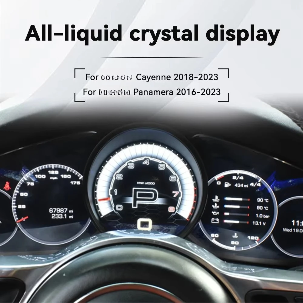 Digital Cluster for  Cayenne Panamera 2018-2023 Speed Meter LCD Cluster Instrument Panel Multimedia Player Dashboard