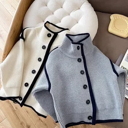 Children's Clothing Boys' Cardigan Sweater Autumn Clothing 2023 Autumn Cotton Top Children Children's Knitted Coat