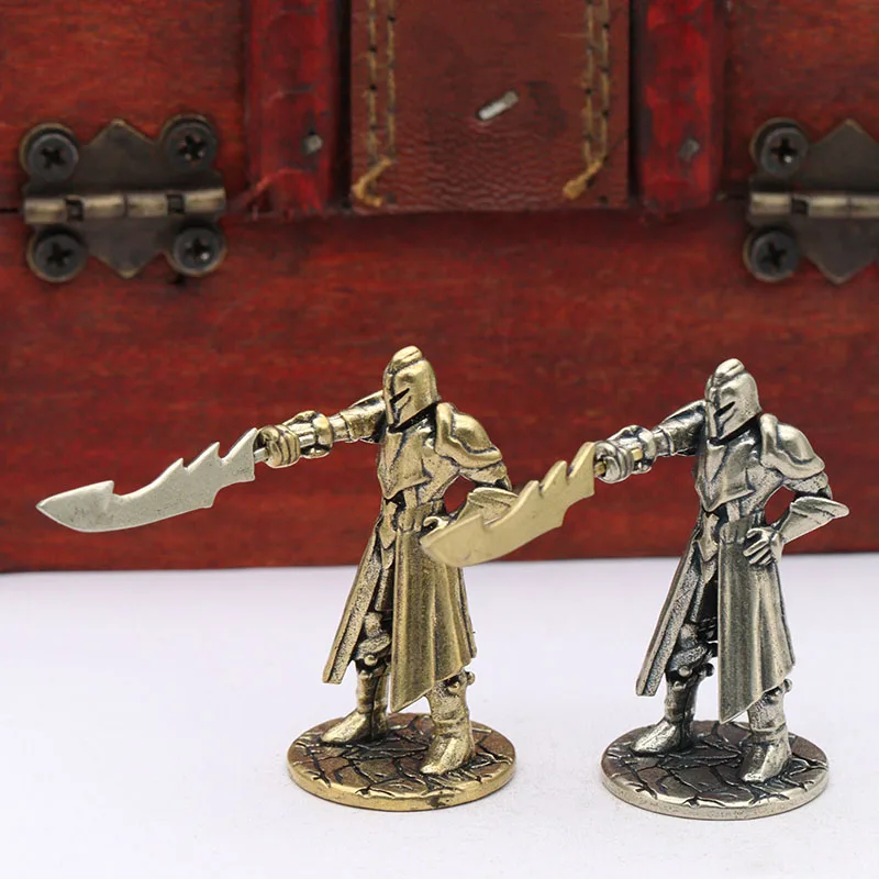 Dual Color Ancient Spartan Warriors Figurines Miniatures Retro Brass Soldiers Model Metal Small Statues Desktop Ornaments Crafts