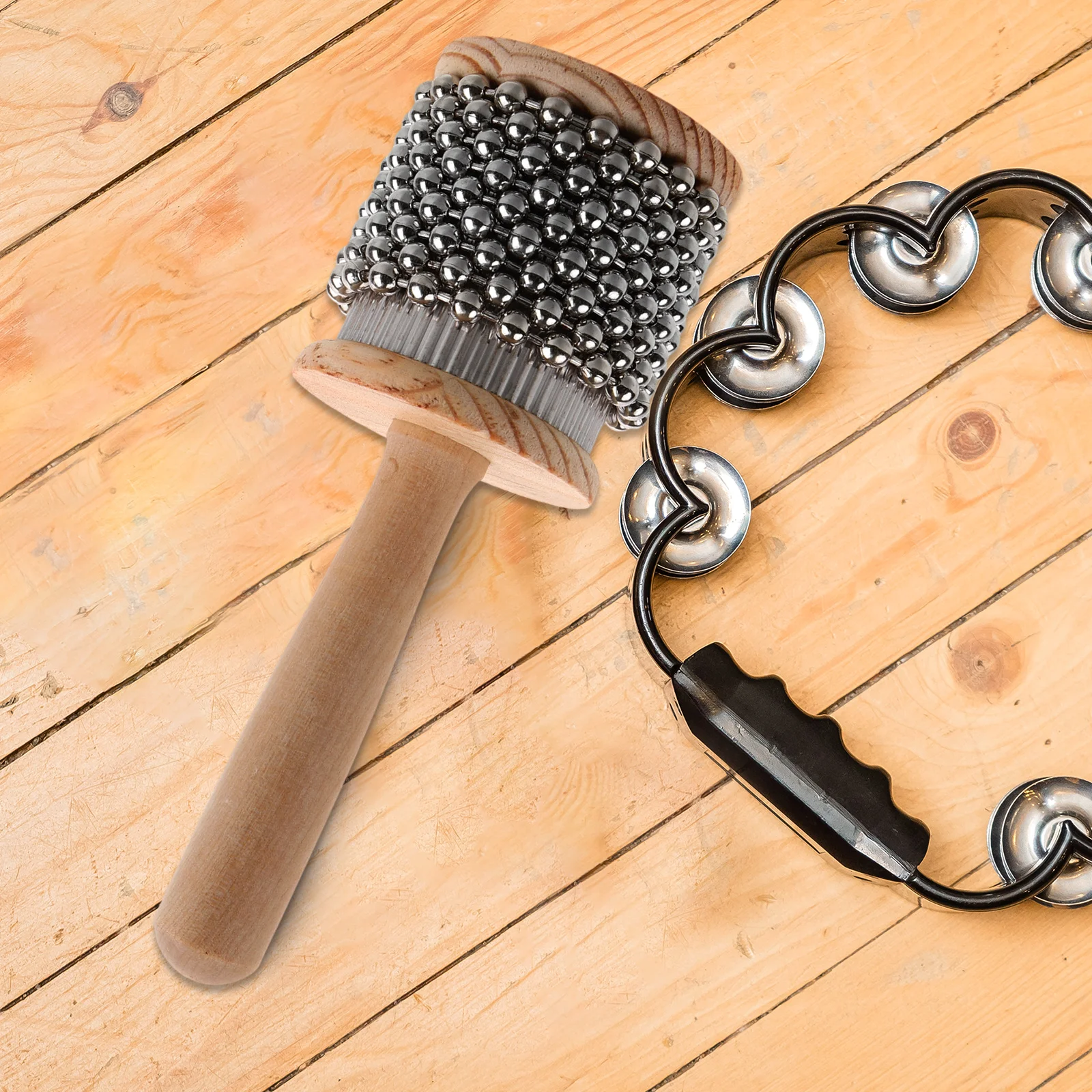 

Portable Wooden 6cm Kids Percussion Instrument Toy Develop Metal Cabasa Skills Durable Fun Musical Plaything Metal