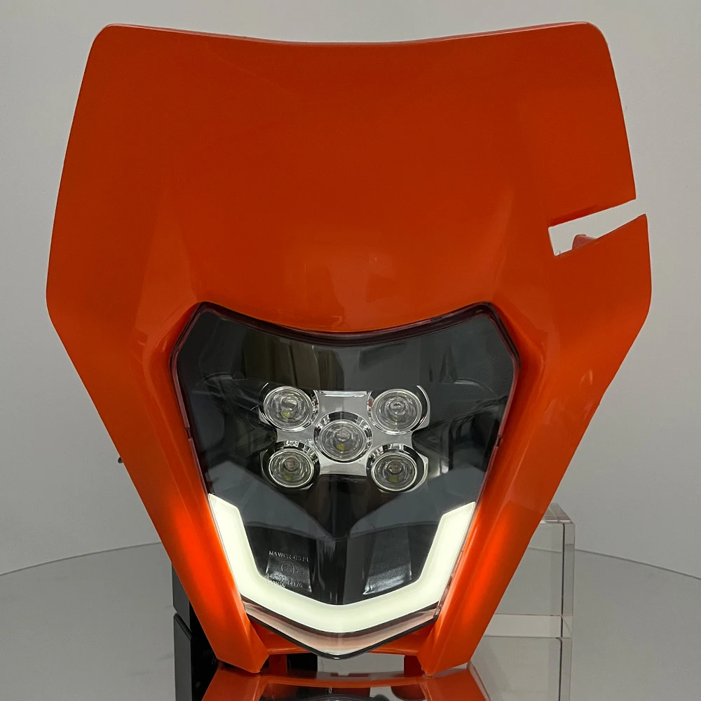 Placa de faro LED Universal para motocicleta, faros de Motocross para KTM, EXC, XC, SX, MX, XC, 125, 250, 300, Supermoto Enduro