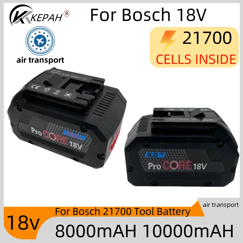 

8AH/10AH for Bosch professional tool 18V 21700 battery ProCORE 18V lithium-ion battery, for replacing BAT609 BAT618 with BMS