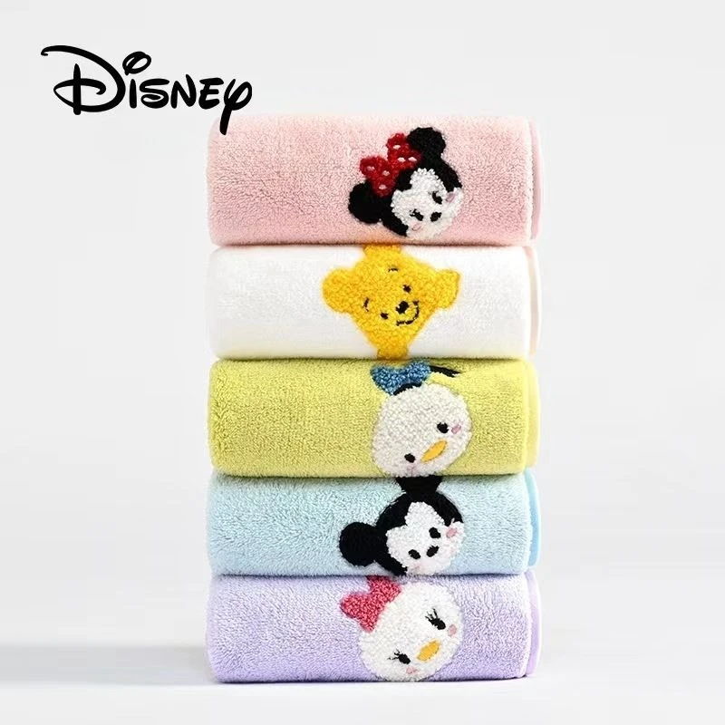 

Disney Cute Cartoon Mickey Minnie Daisy New Ultra-Soft Face Towels, Water-Absorbent, Non-Shedding, Square, Set of Five Gift Box