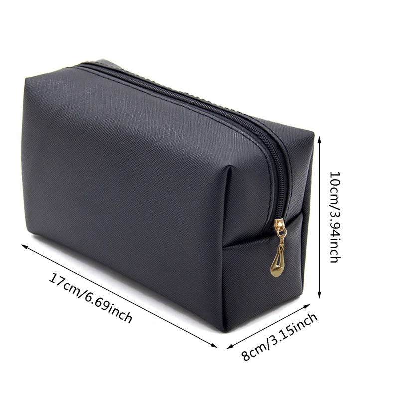 Borsa per il trucco da donna Borse per cosmetici portatili in pelle PU di grande capacità per borsa da viaggio portatile impermeabile da donna