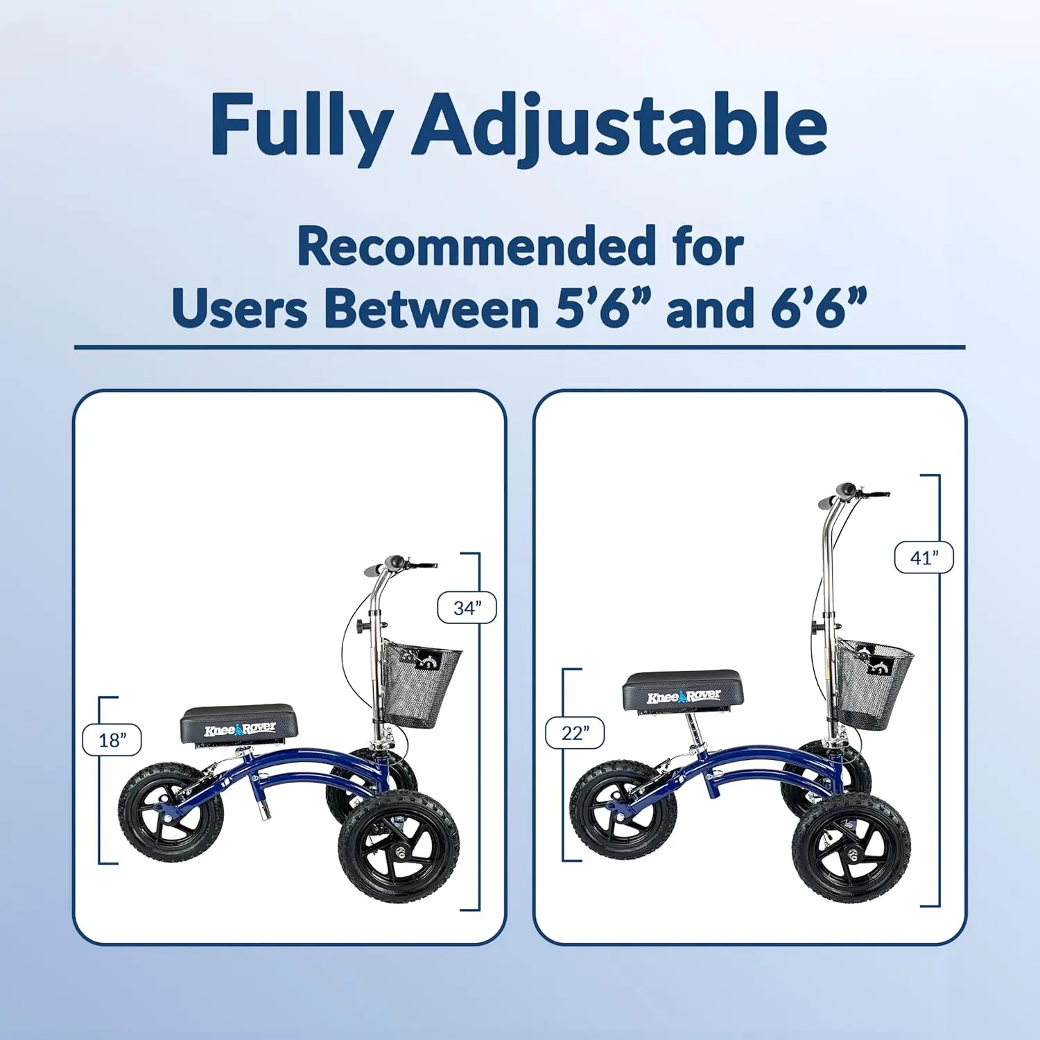Original Steerable All Terrain Knee Scooter for Adults for Foot Surgery Heavy Duty Knee Walker for Broken Ankle Foot Injuries image 5