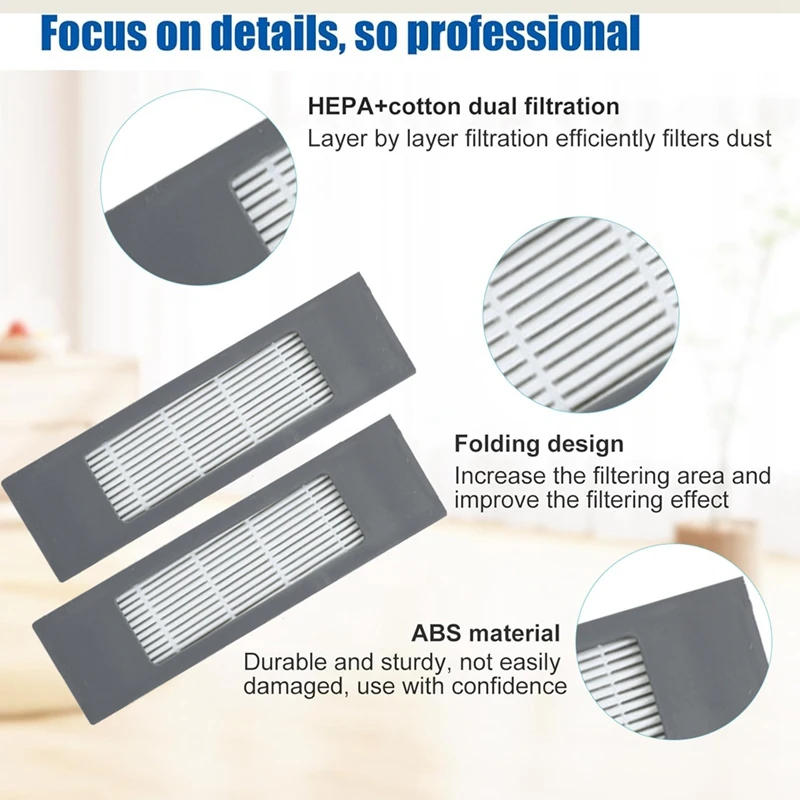6 шт. набор вакуумных HEPA-фильтров для Ecovacs Deebot T8 T9, аксессуары для пылесоса, запасные части