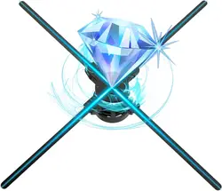 52cm 3D Holographic Fan Wifi Remote Custom ICONS DIY Video LOGO LED Neon Lights Rotating Display AD 3D Holographic Projector