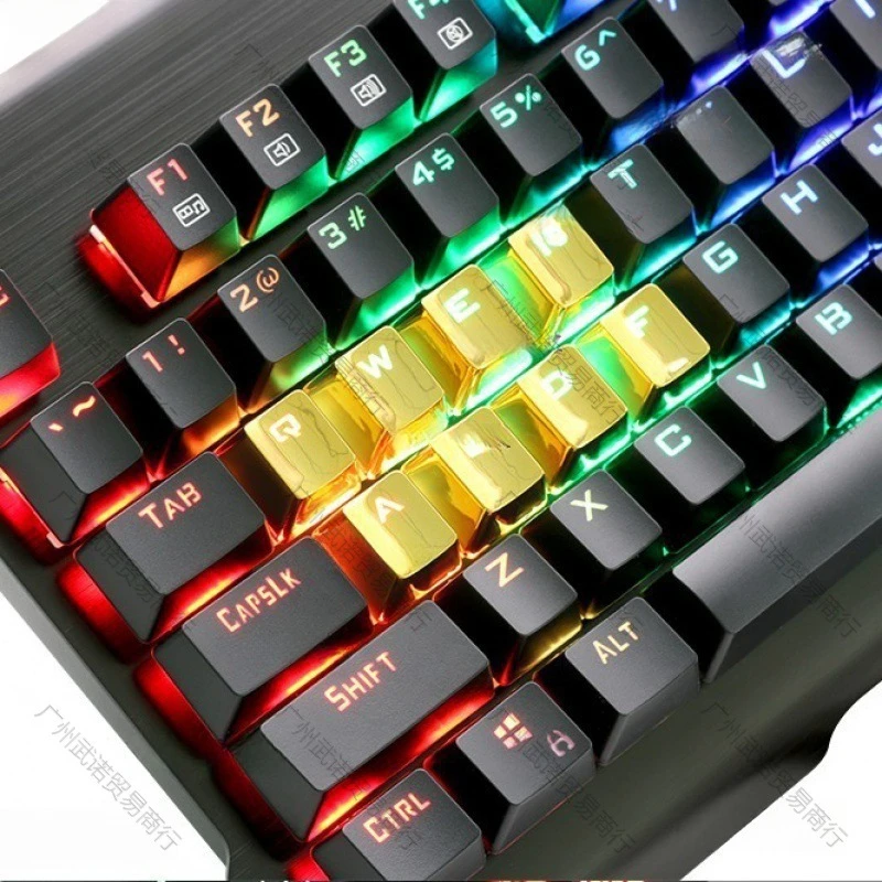 Electroplated Metal Texture Keycap Set Personalized Customized Mechanical Keyboard Keycaps Advanced Keyboard Accessories Gifts