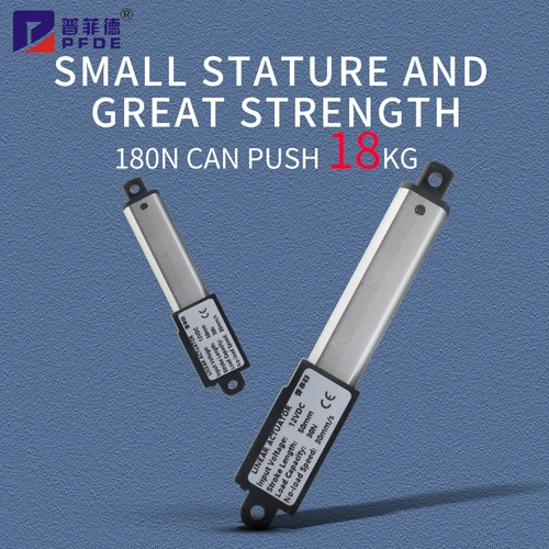 Imagen 2 del producto Actuador lineal eléctrico Mirco, controlador de Motor Mini, varilla de empuje eléctrica, Putter, carrera 10mm-150mm, cc 12V, 30N/60N/90N/180N