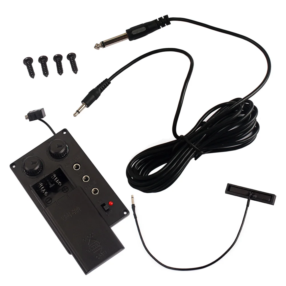 

1 Set Violin Eq Pickup Preamp Silent Tone Control Piezo Equalizer For Electric Violin Accessory Portable Noise Suppression