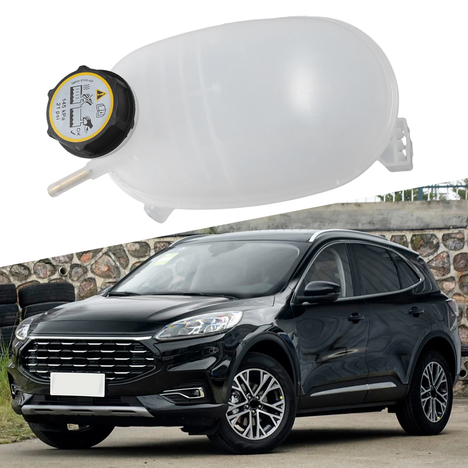 Automotive Parts Coolant Reservoir Tank Factory Specifications Perfect Fit Plastic Material Reliable Performance Brand New