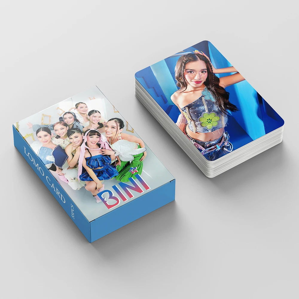 55pcs/set Kpop BINI CHERRY ON TOP Photocard Card LOMO Card High Quality Double Sides Printing Fans Gift