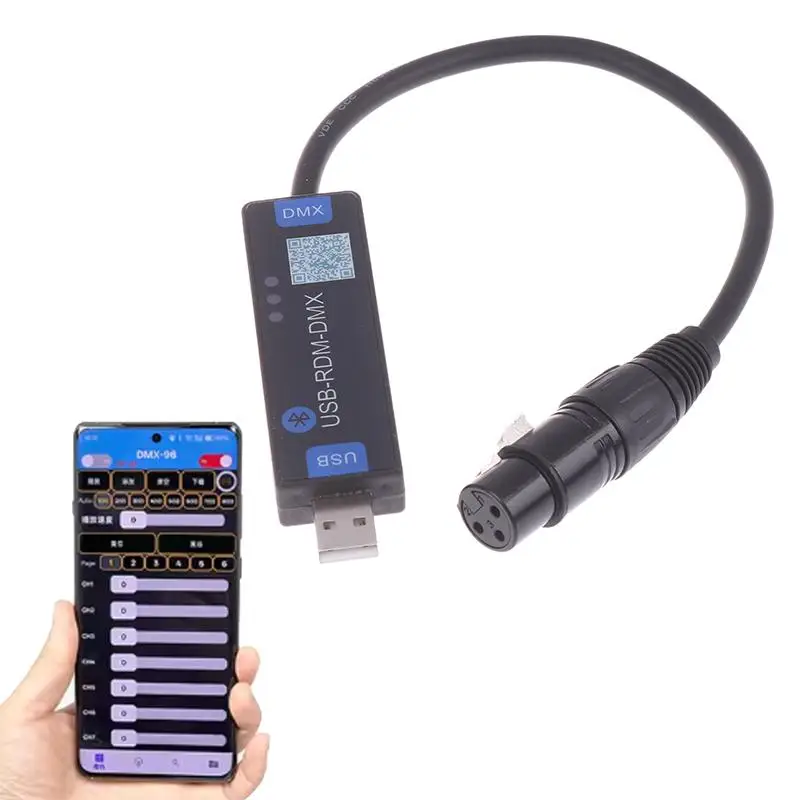 Hot Sale Wireless DMX Controller USB-RMD-DMX Controlled by Android Bluetooth App, DMX Adjustment Accessory for Stage Lights