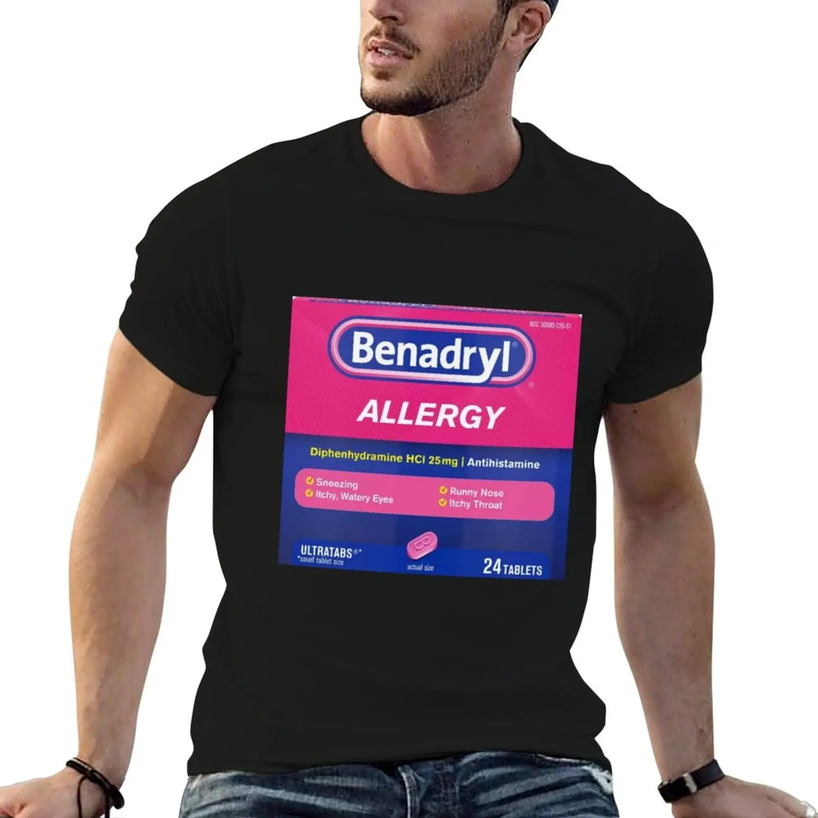 

Benadryl Allergy Tabs T-Shirt funny t shirts man man t shirts for men cotton t shirts high quality T-Shirt