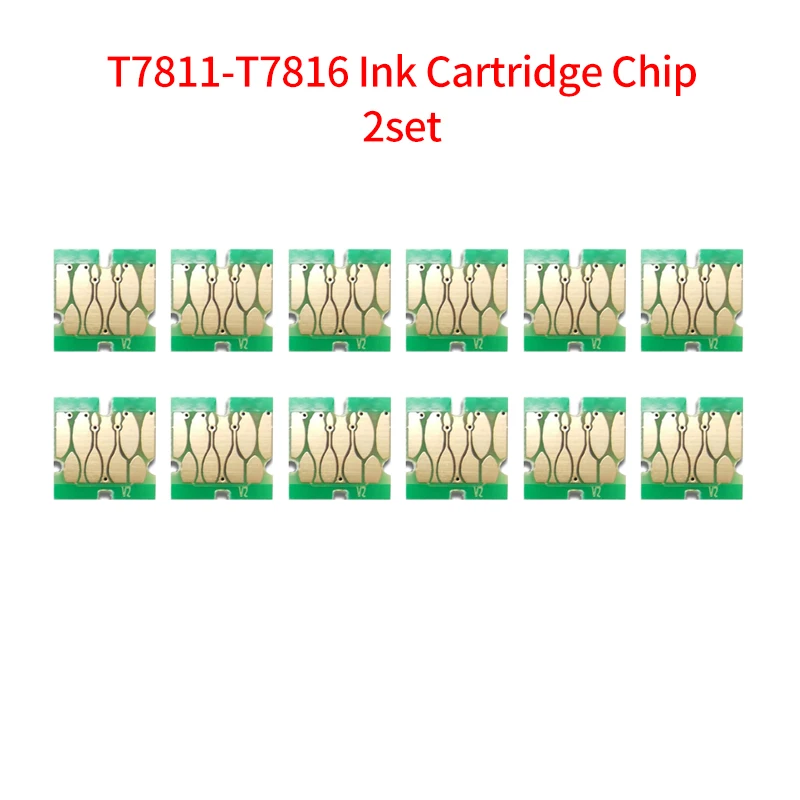 1/2/3/4/5set T7811-T7816 Compatible ink cartridge chip For Fujifilm Frontier-S DX-100 Fuji DX100 Printer Disposable Chips