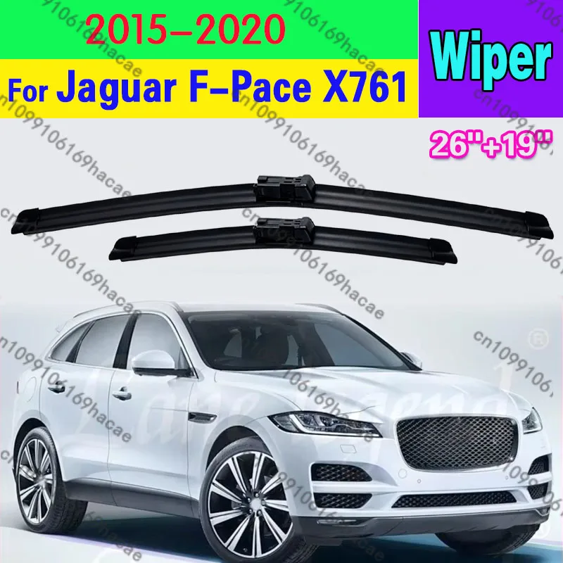 For Jaguar F-Pace F Pace X761 2015-2023 2016 2017 2018 2019 2020 2021 2022 2pcs Front Windshield Wiper Blades Windscreen Wipers