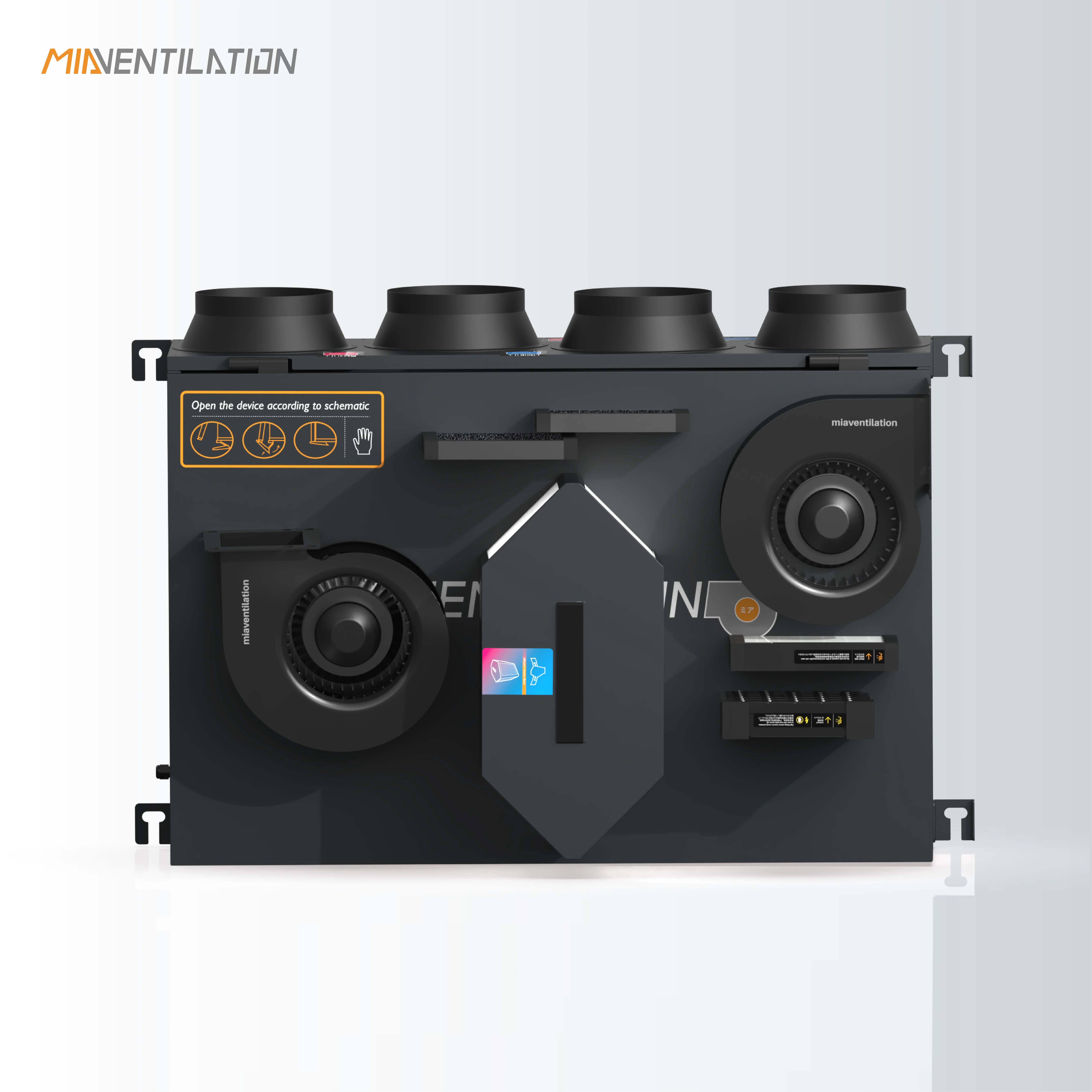 WIFI التحكم MIA 1300 CMH لوحة التدفق المتقاطع الهواء إلى استعادة الهواء تبادل الحرارة Hvac استعادة الطاقة التهوية Vmc