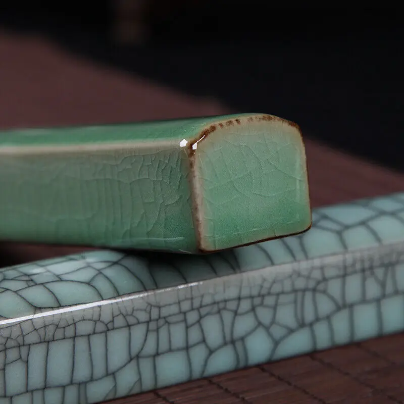 Ceramic Paperweight Brush Rest Calligraphy Painting Tool Celadon Paper Weight Chinese Calligraphy Supplies Paperweight