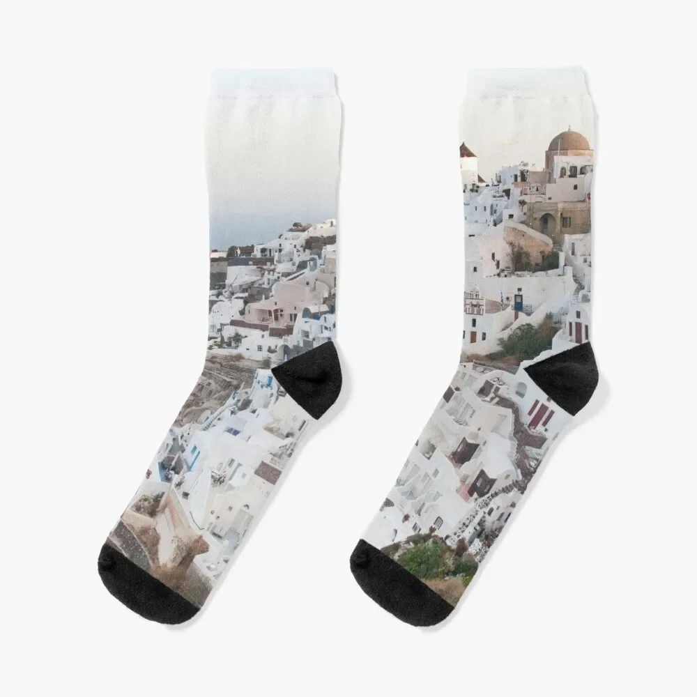 Santorini Oia Sunset Dream #1 #wall #decor #art Socks professional running New year's Toe sports Socks For Girls Men's