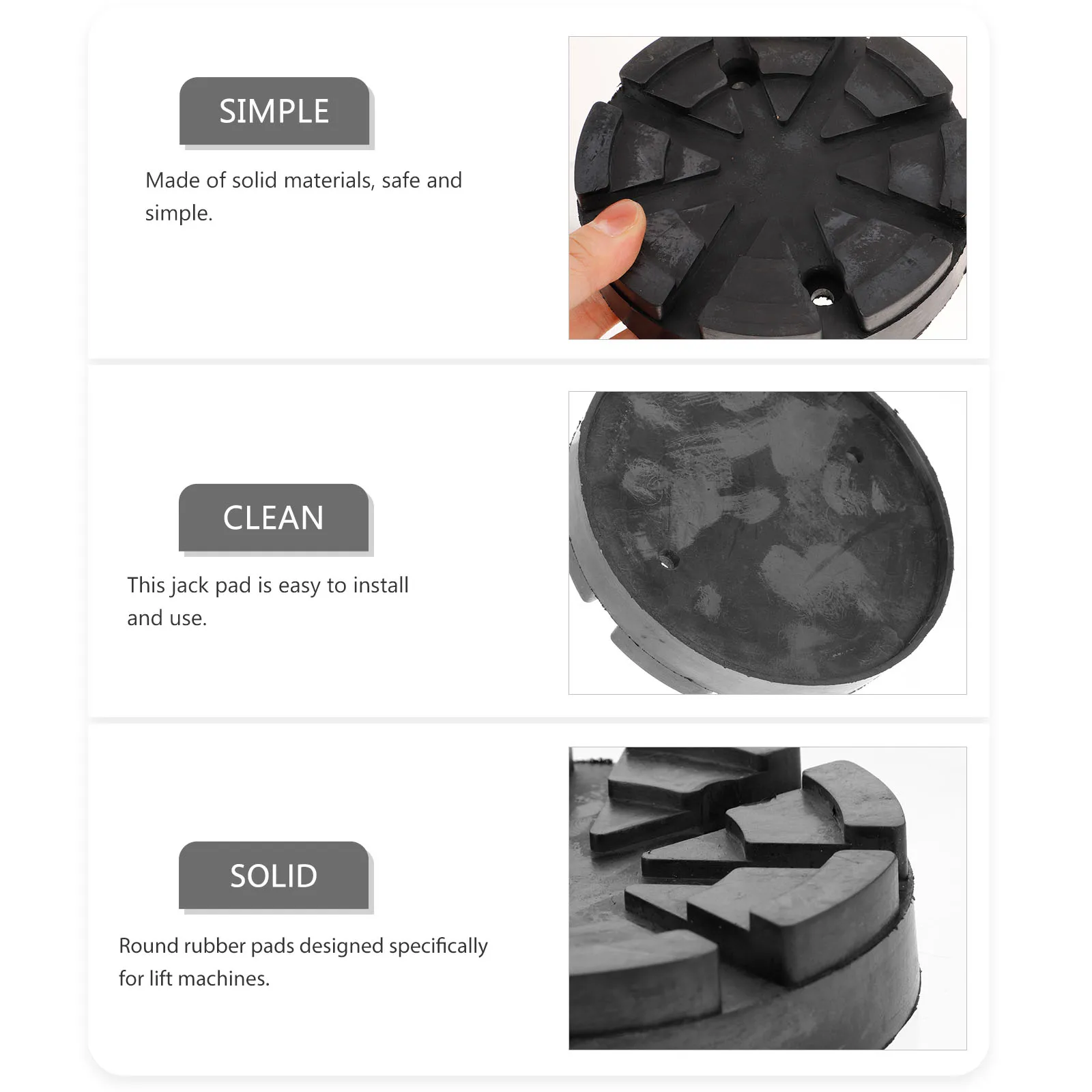 

4pcs Round Rubber Pad Tray Car Lift Pads Jack Blocks Stable Support AntiSlip ReduceNoise ProtectFloor DurableMaterial