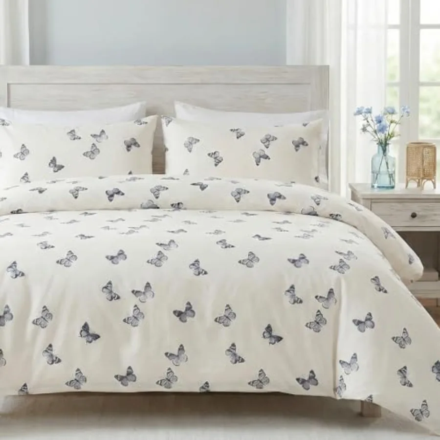 

Duvet Cover Set Size 100% Cotton Duvet Cover 3 Pcs Cute Printed Comforter Cover with Zipper Closure Soft and Lightweight Cotton