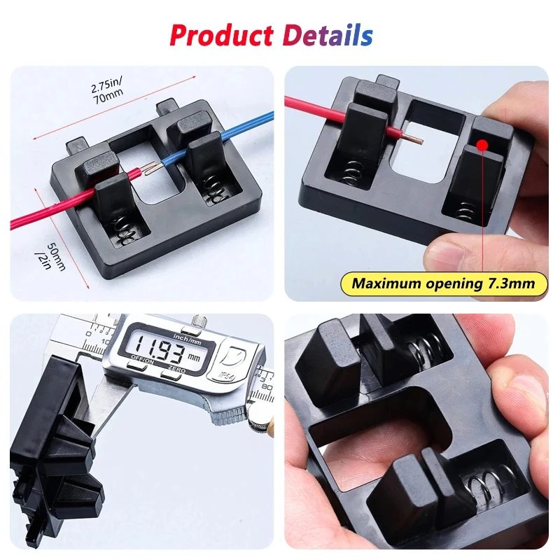 High-resilience, thick, wear-resistant, non-slip double-clip wire welding fixer